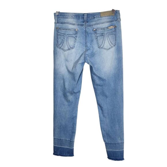 Seven7 Distressed Skinny Cropped Jeans Size 6 Distressed Skinny Denim - Picture 2 of 11